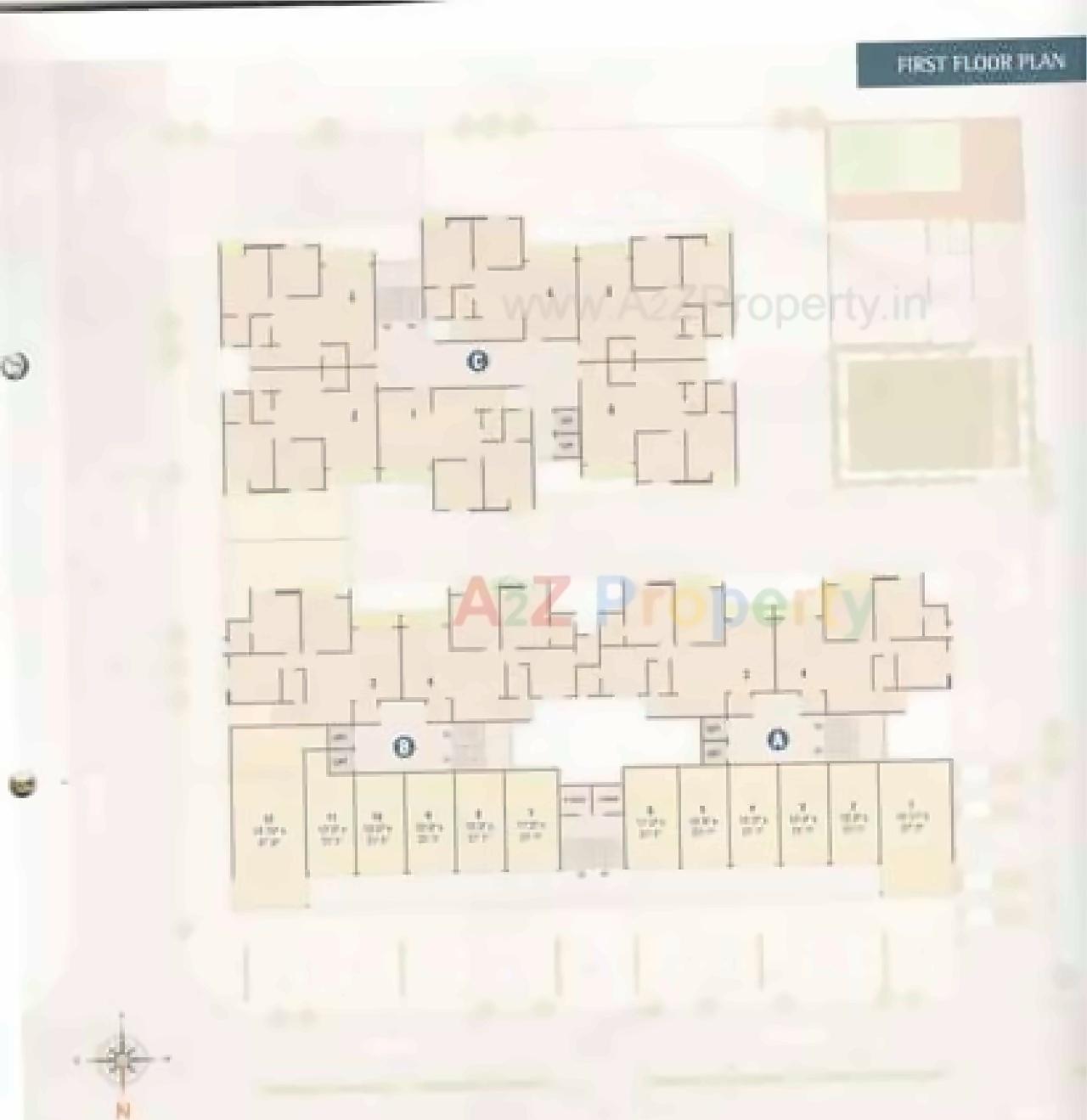Layout of real estate project Abhishek Aura located at Sama, Vadodara, Gujarat