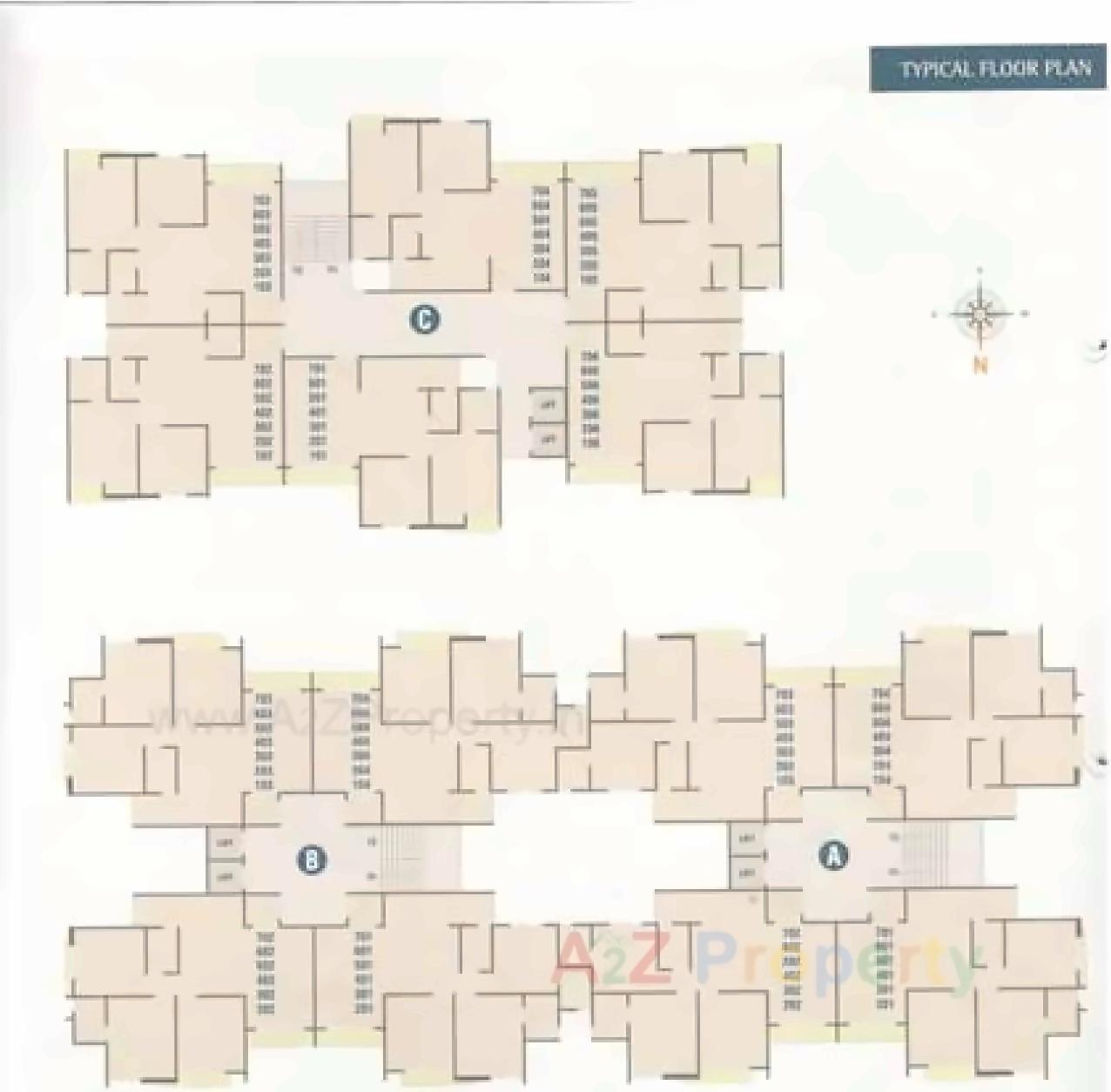 Layout of real estate project Abhishek Aura located at Sama, Vadodara, Gujarat