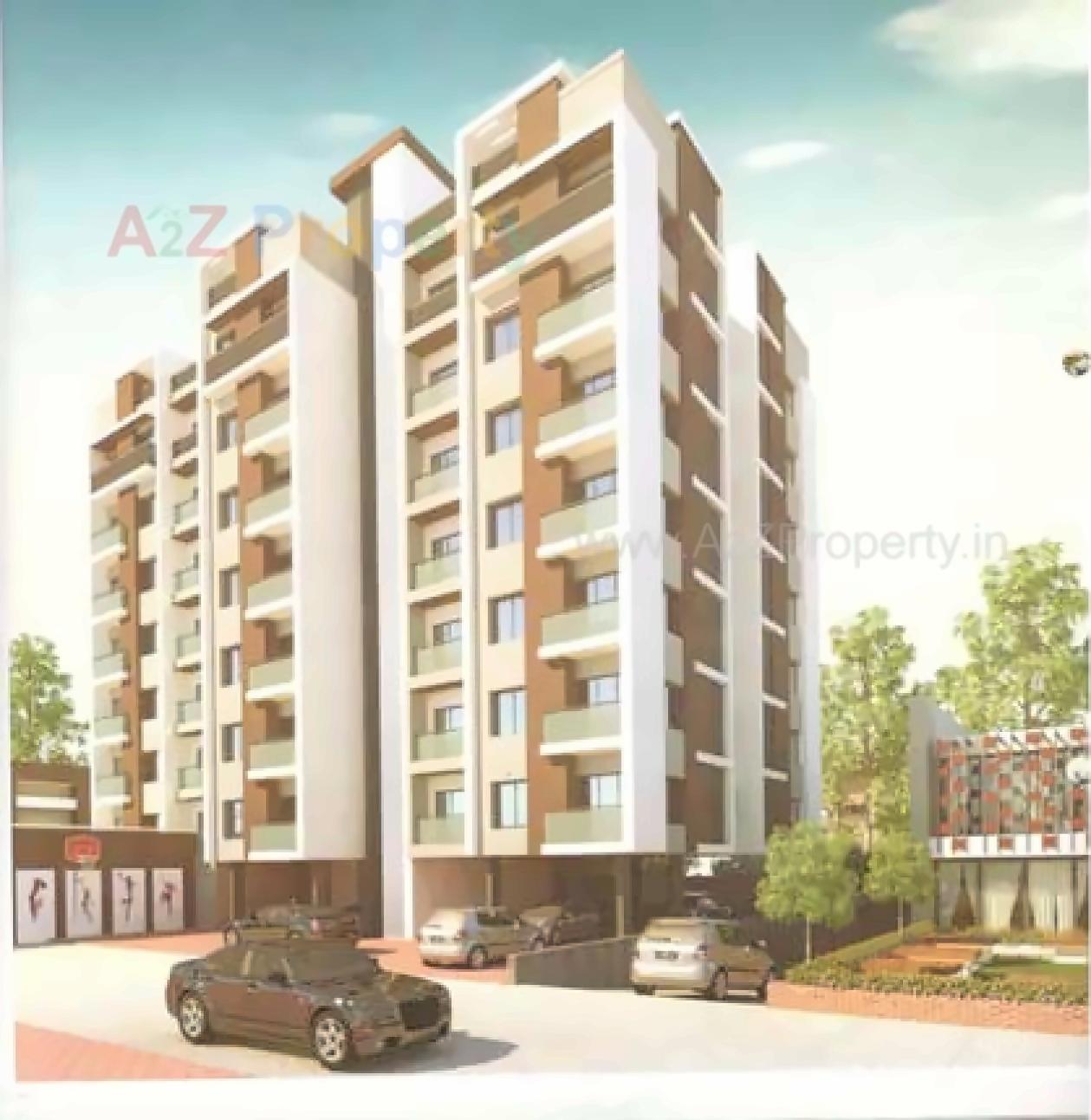 3D Elevation of real estate project Abhishek Aura located at Sama, Vadodara, Gujarat