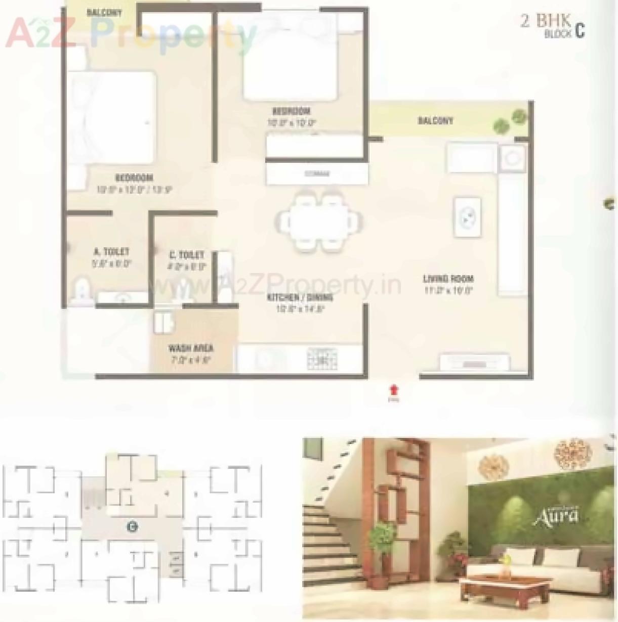 Layout of real estate project Abhishek Aura located at Sama, Vadodara, Gujarat
