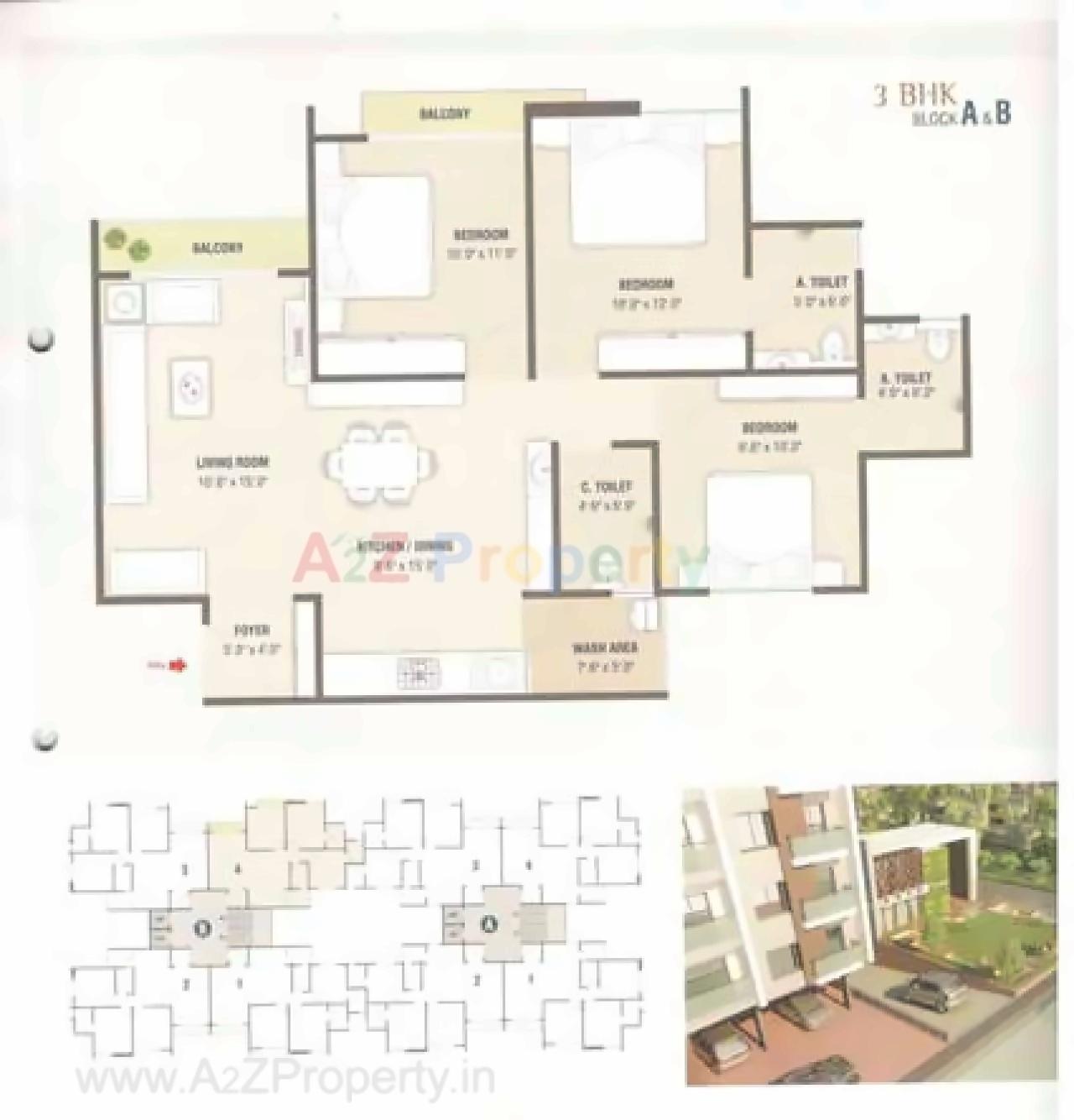 Layout of real estate project Abhishek Aura located at Sama, Vadodara, Gujarat