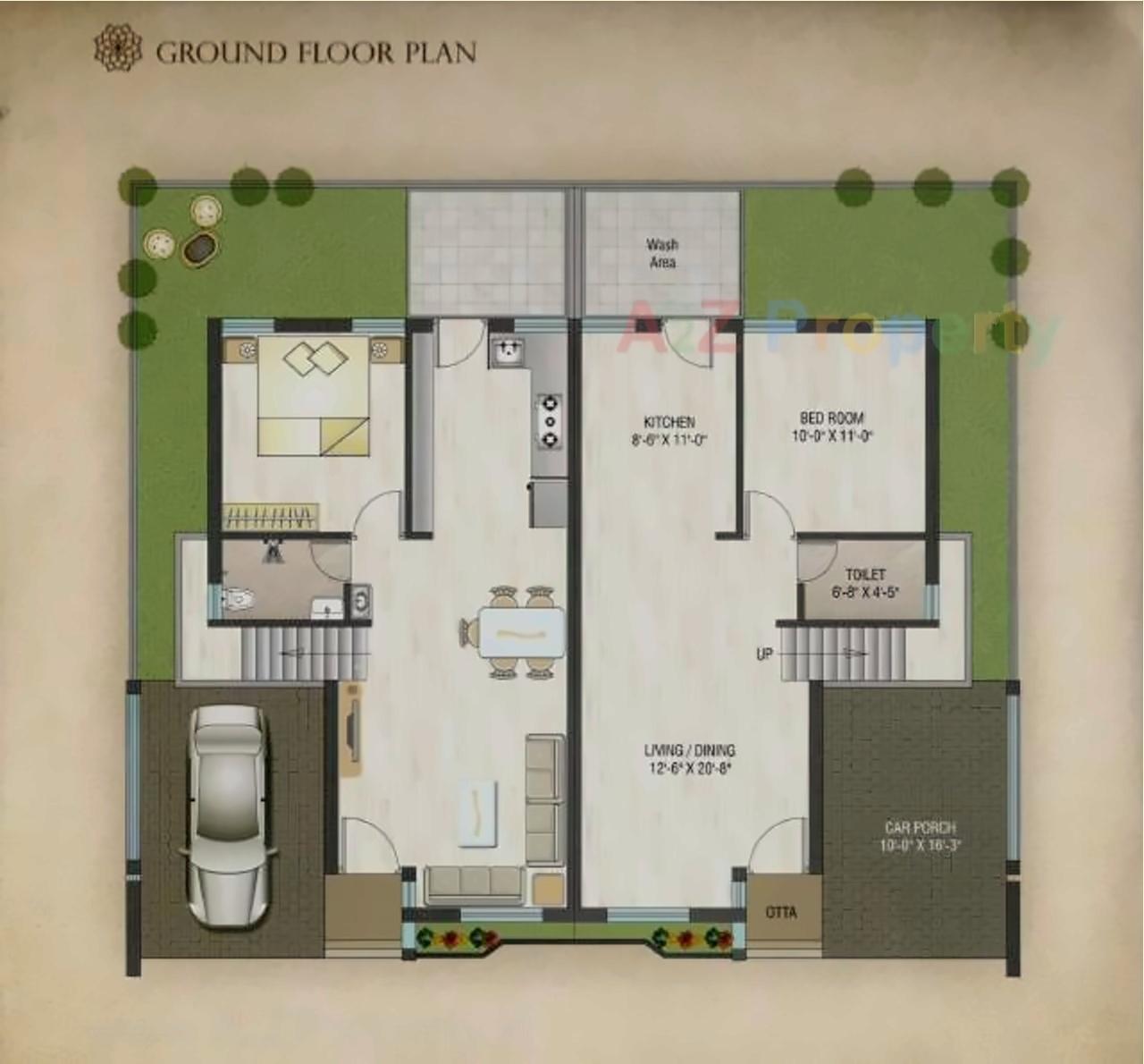 Layout of real estate project Abhishek Bliss located at Sayajipura, Vadodara, Gujarat