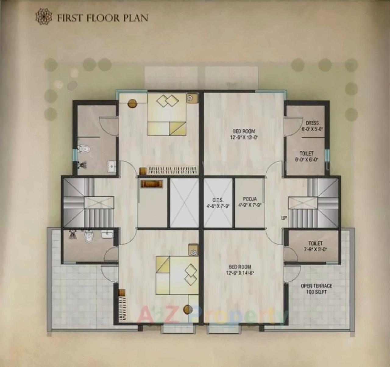 Layout of real estate project Abhishek Bliss located at Sayajipura, Vadodara, Gujarat