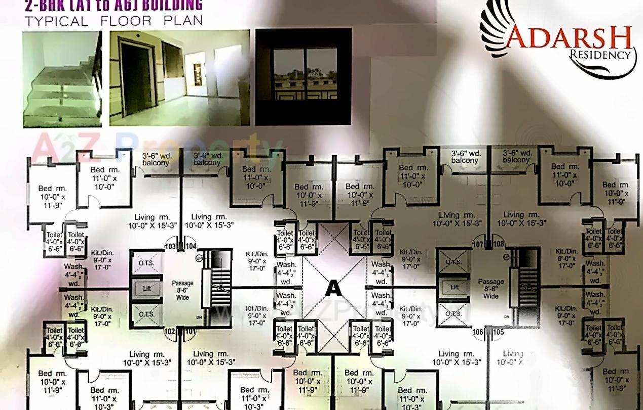 Layout of real estate project Adarsh Residency located at Karjan, Vadodara, Gujarat