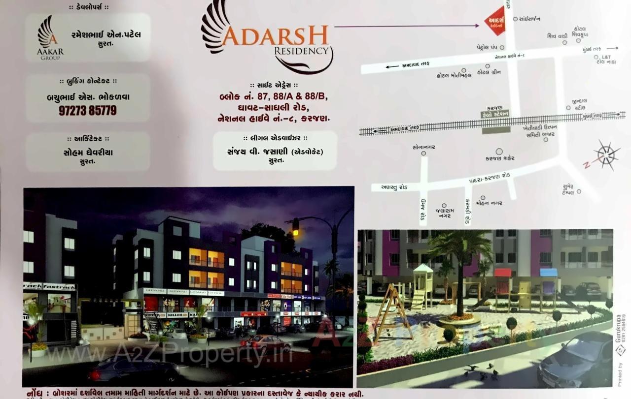  of real estate project Adarsh Residency located at Karjan, Vadodara, Gujarat