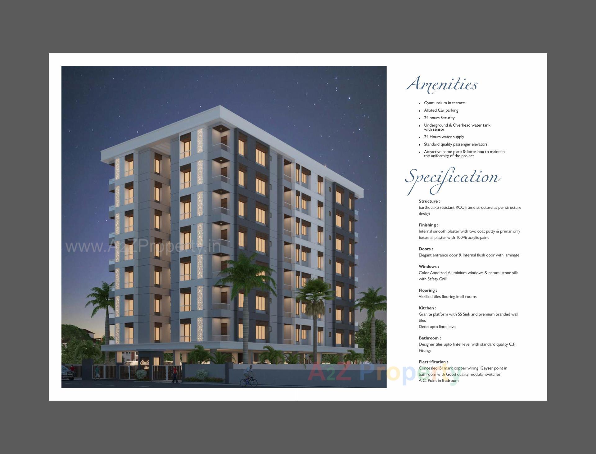 3D Elevation of real estate project Adinath Bliss located at Manjalpur, Vadodara, Gujarat