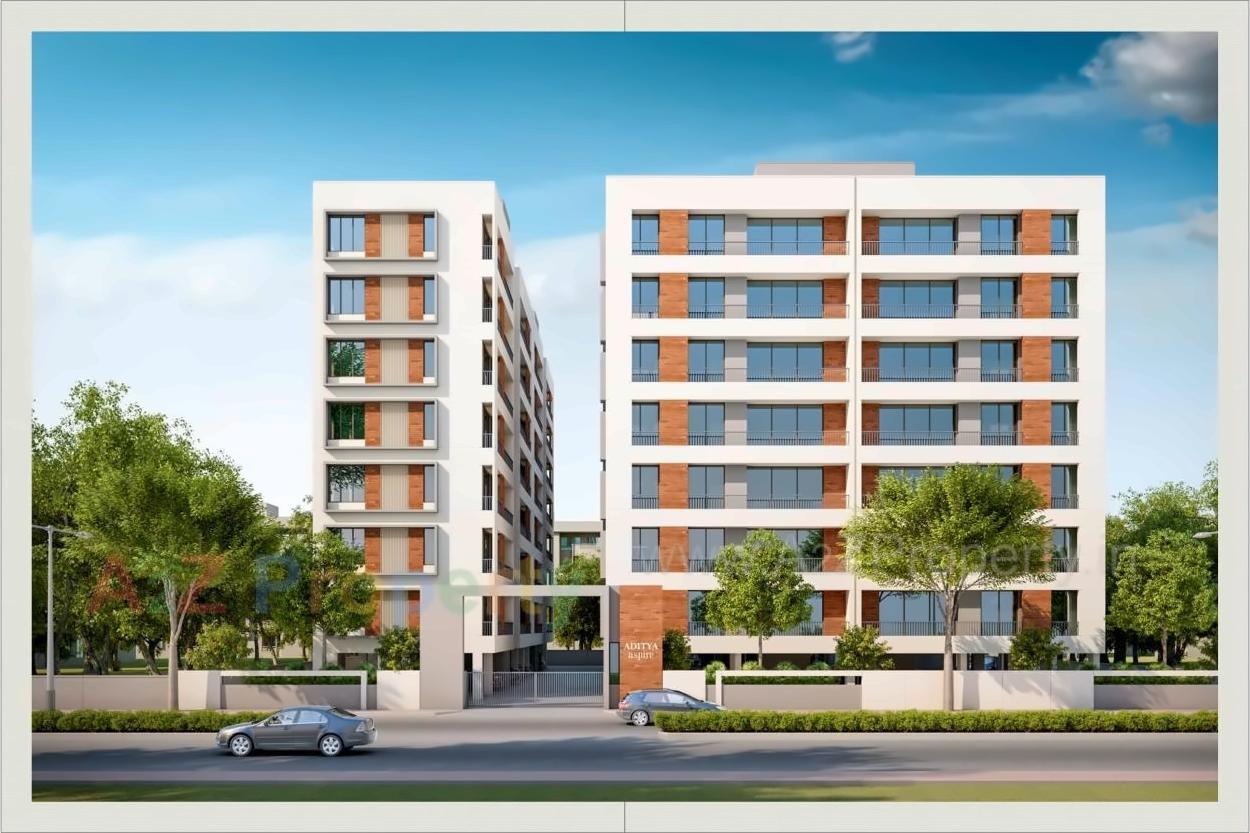 3D Elevation of real estate project Aditya Aspire located at Tandalja, Vadodara, Gujarat