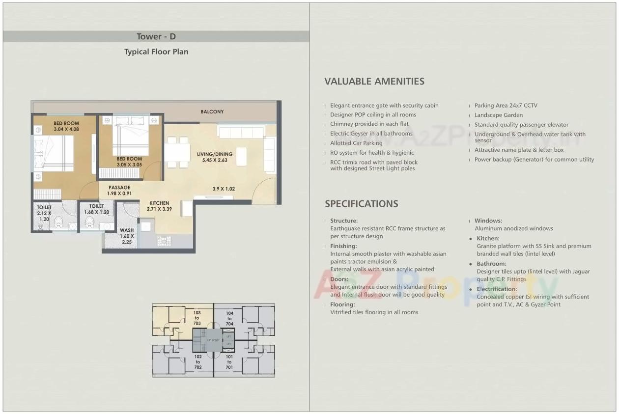 Layout of real estate project Aditya Aspire located at Tandalja, Vadodara, Gujarat