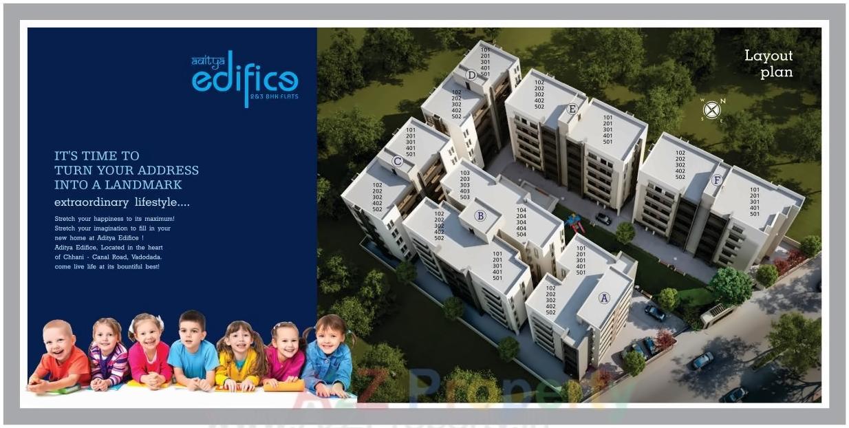 3D Elevation of real estate project Aditya Edifice located at Chhani, Vadodara, Gujarat