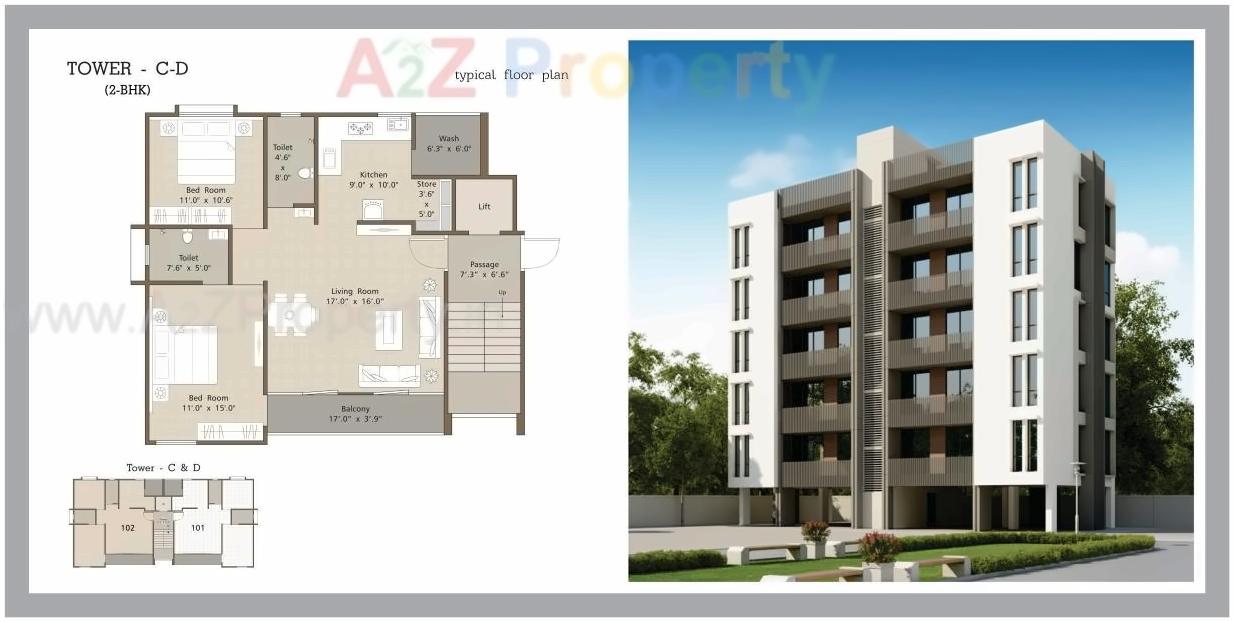 Layout of real estate project Aditya Edifice located at Chhani, Vadodara, Gujarat