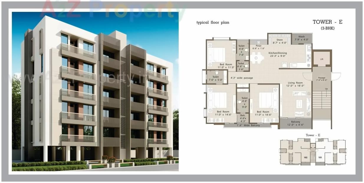 Layout of real estate project Aditya Edifice located at Chhani, Vadodara, Gujarat