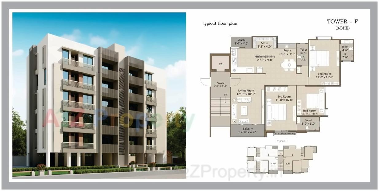 Layout of real estate project Aditya Edifice located at Chhani, Vadodara, Gujarat