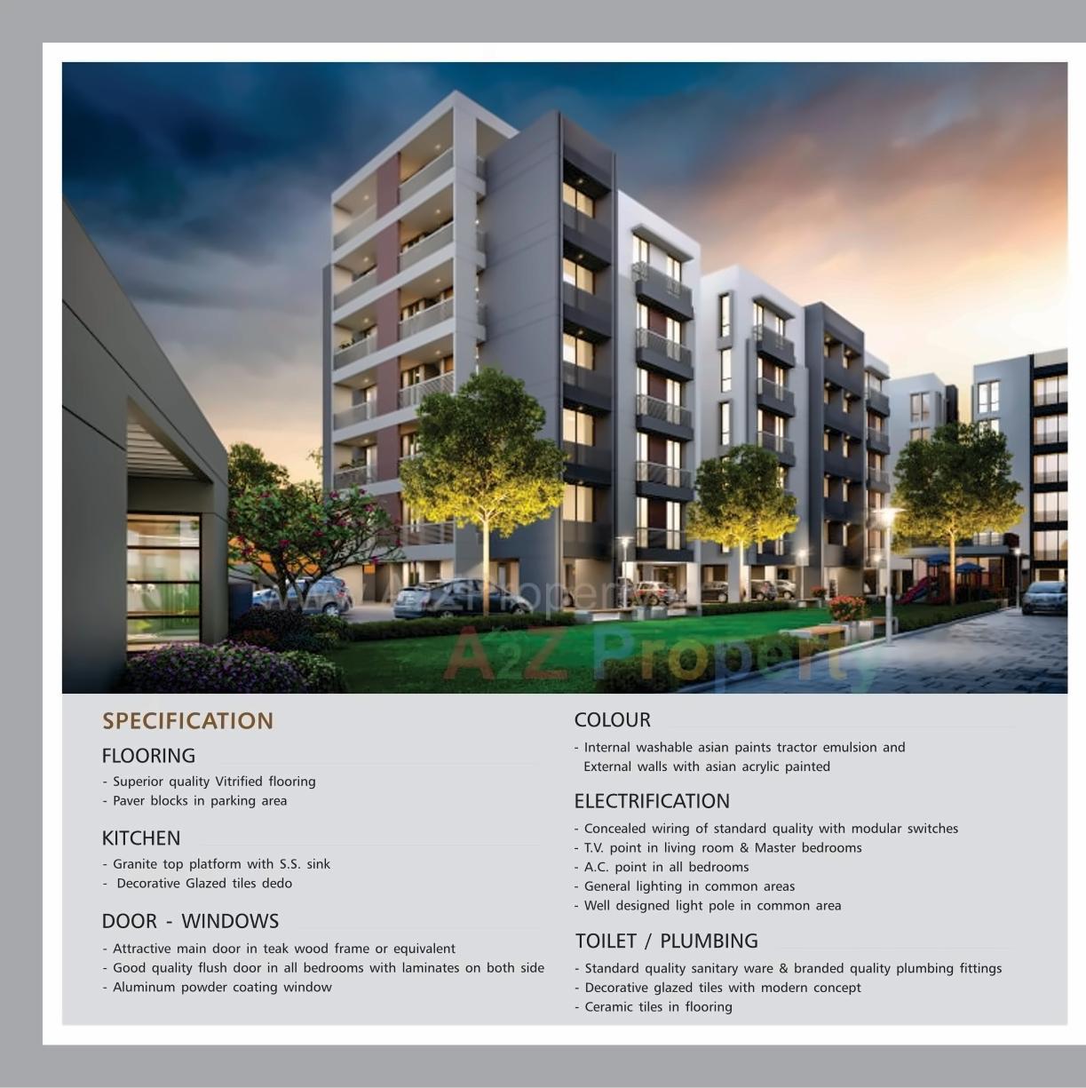 3D Elevation of real estate project Aditya Edifice located at Chhani, Vadodara, Gujarat