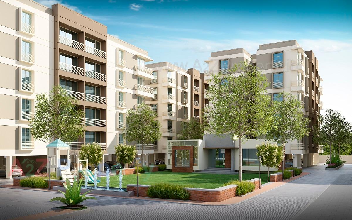 3D Elevation of real estate project Aditya Elanza located at Bhayli, Vadodara, Gujarat