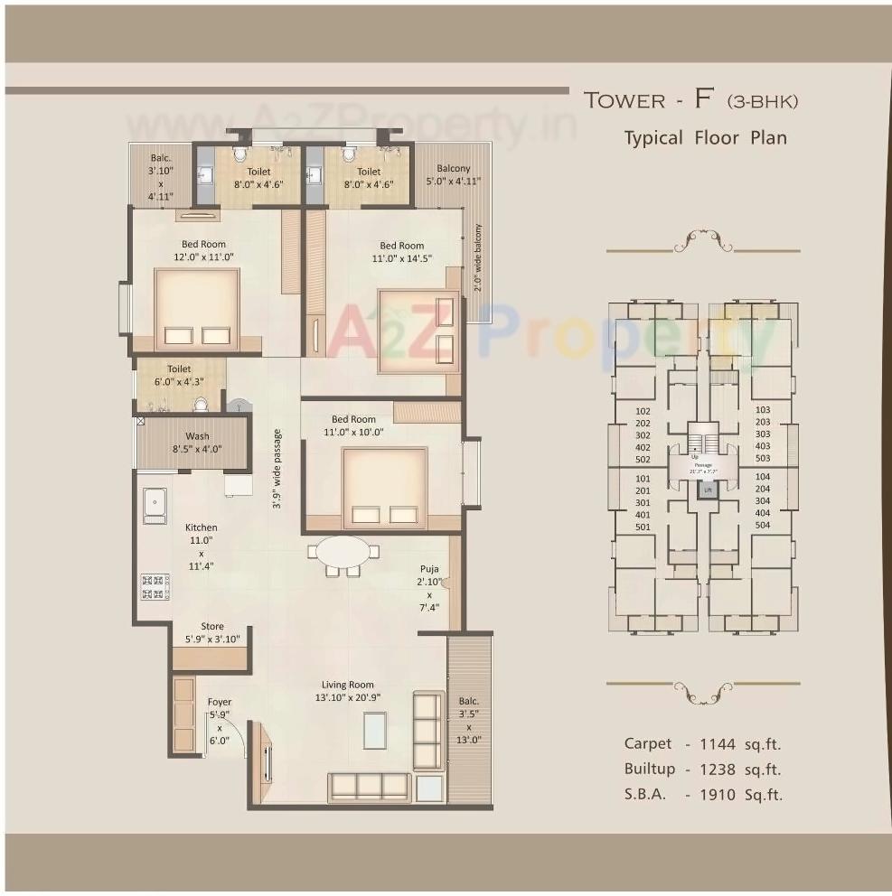 Layout of real estate project Aditya Elanza located at Bhayli, Vadodara, Gujarat