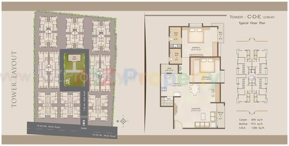 Layout of real estate project Aditya Elanza located at Bhayli, Vadodara, Gujarat
