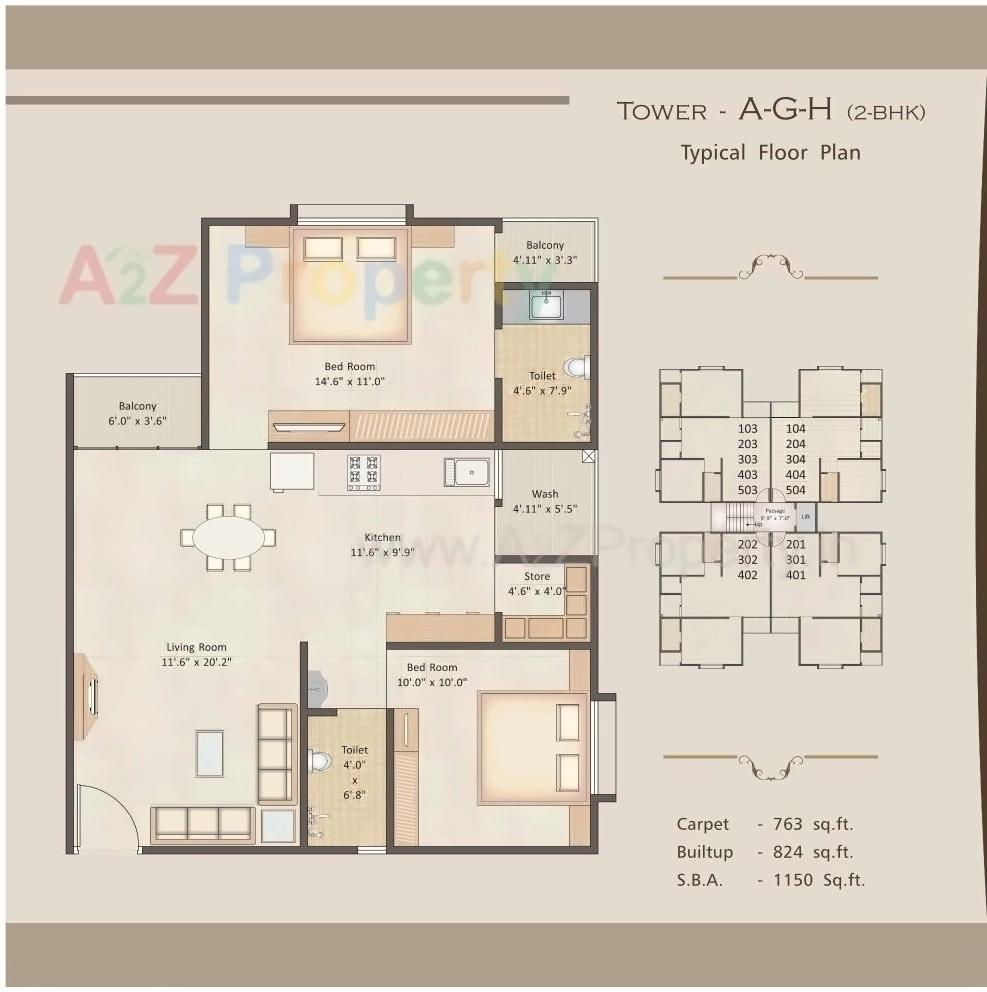 Layout of real estate project Aditya Elanza located at Bhayli, Vadodara, Gujarat