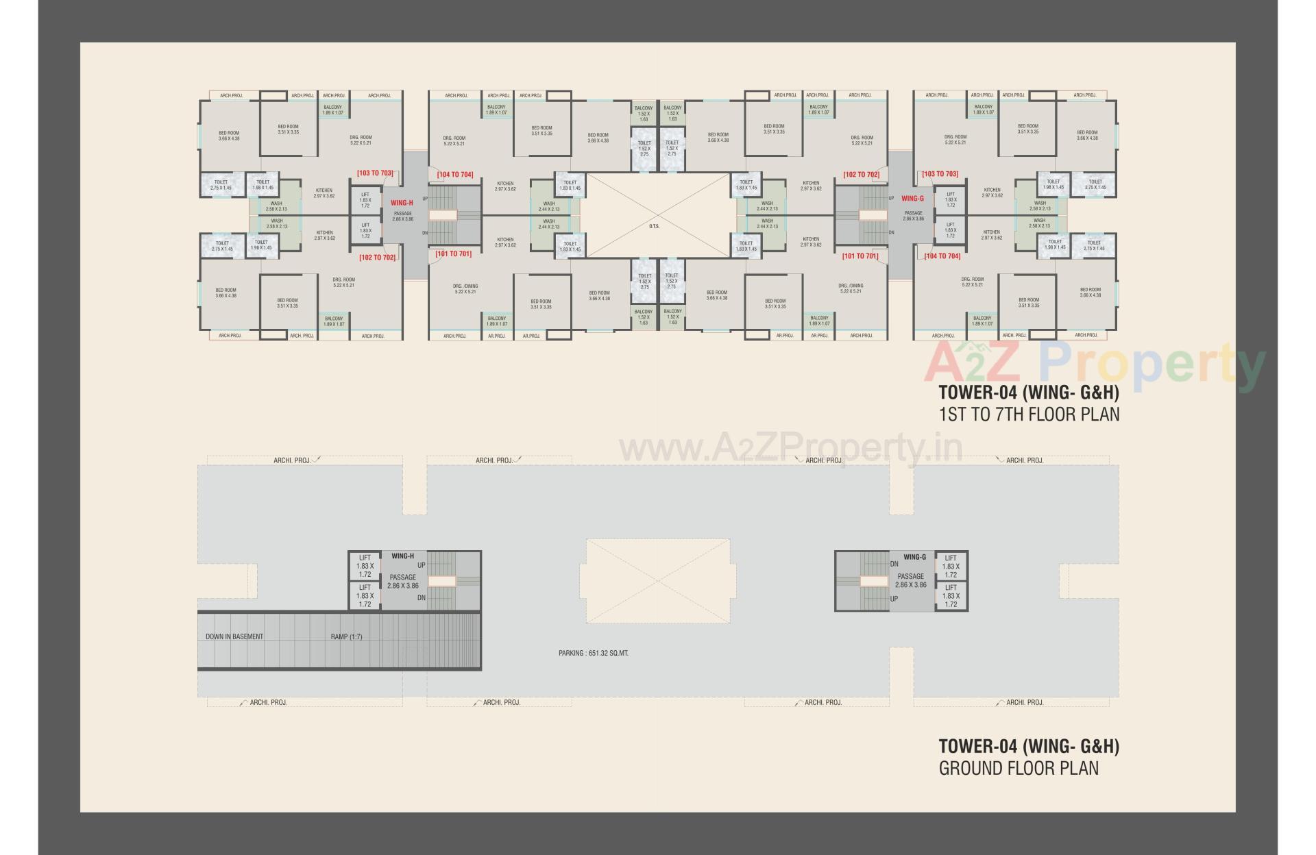 Layout of real estate project Aditya Landmark located at Bhayli, Vadodara, Gujarat