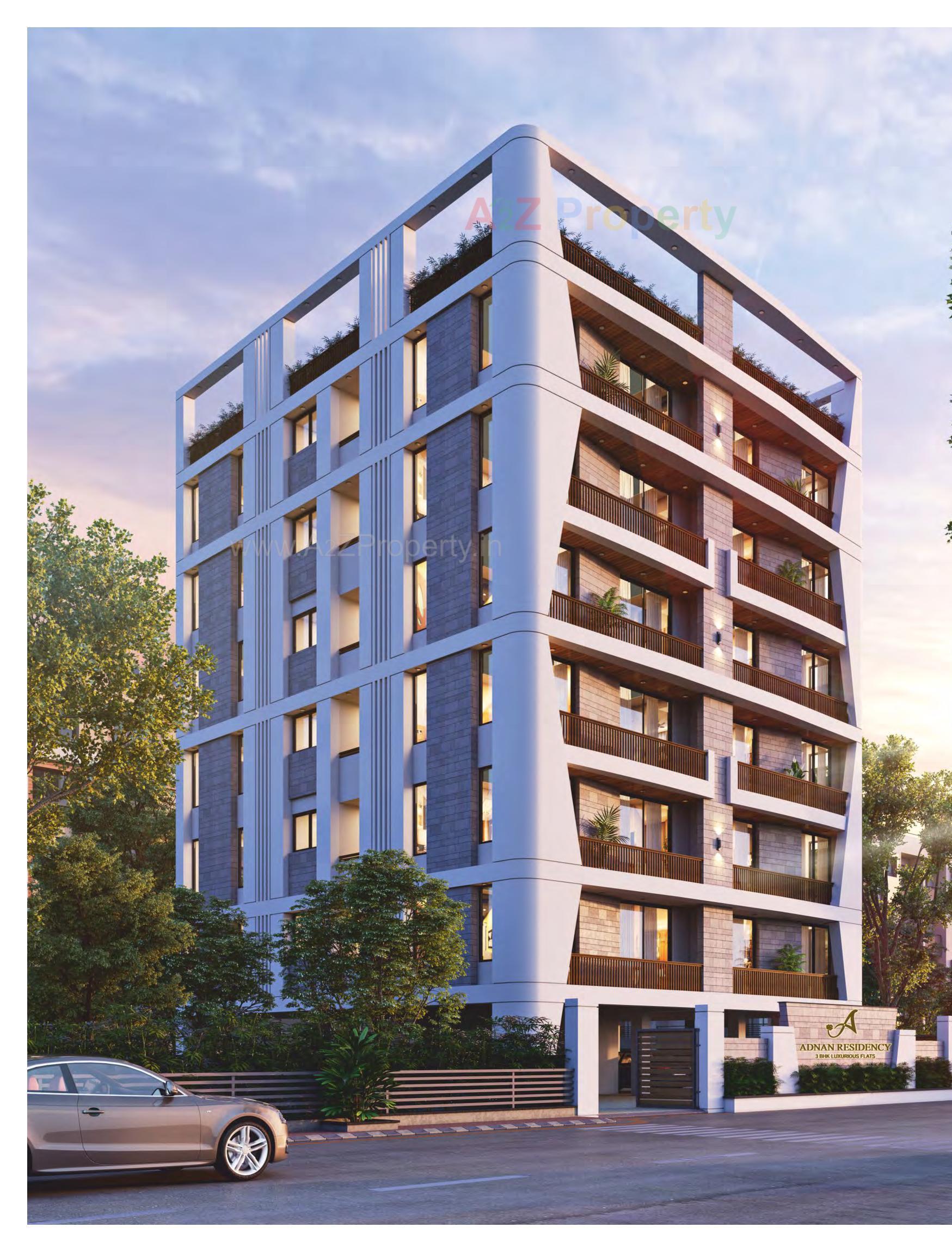 3D Elevation of real estate project Adnan Residency located at Tandalja, Vadodara, Gujarat