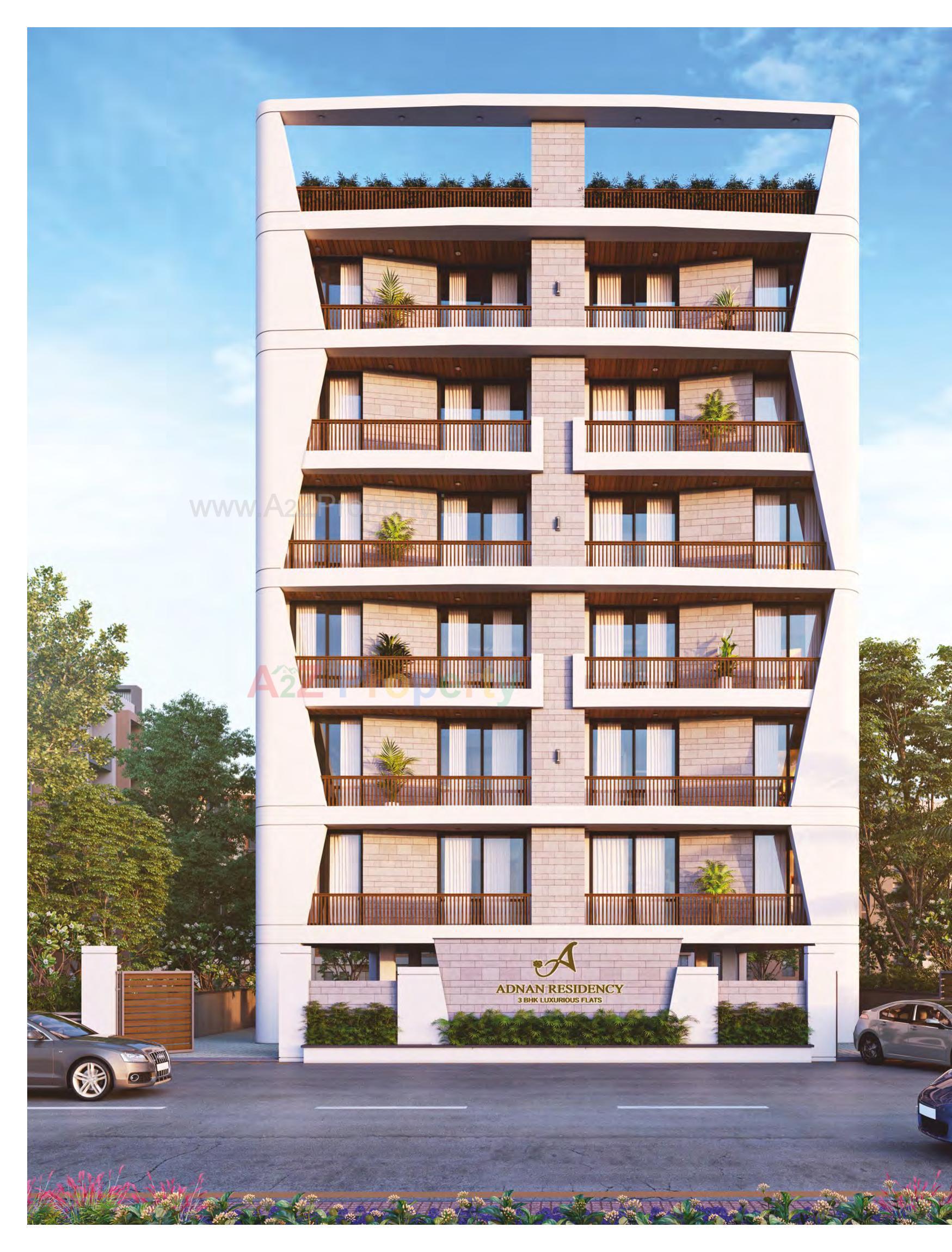 3D Elevation of real estate project Adnan Residency located at Tandalja, Vadodara, Gujarat