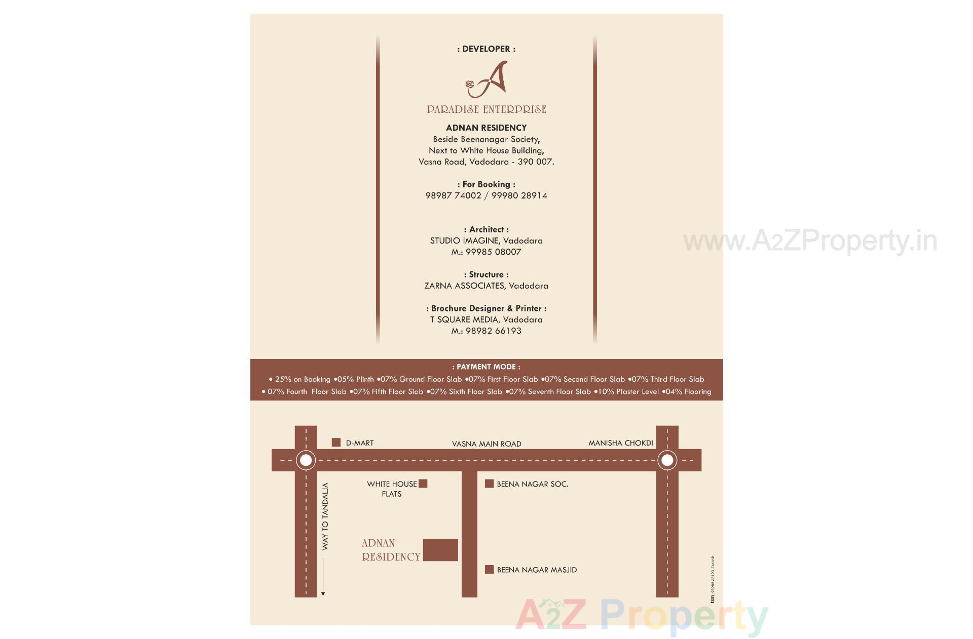  of real estate project Adnan Residency located at Tandalja, Vadodara, Gujarat