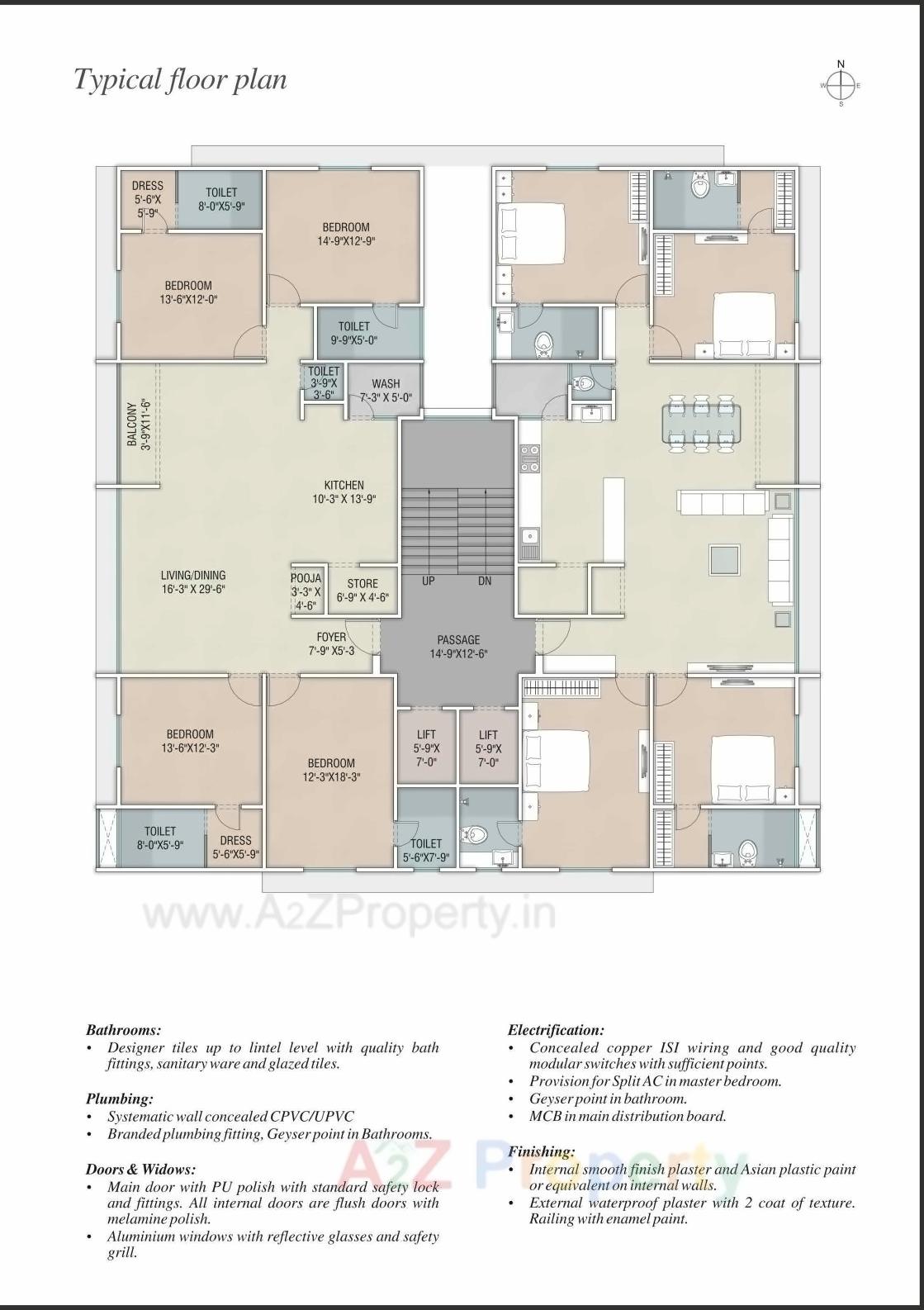 Layout of real estate project Affinity White located at Kasba, Vadodara, Gujarat