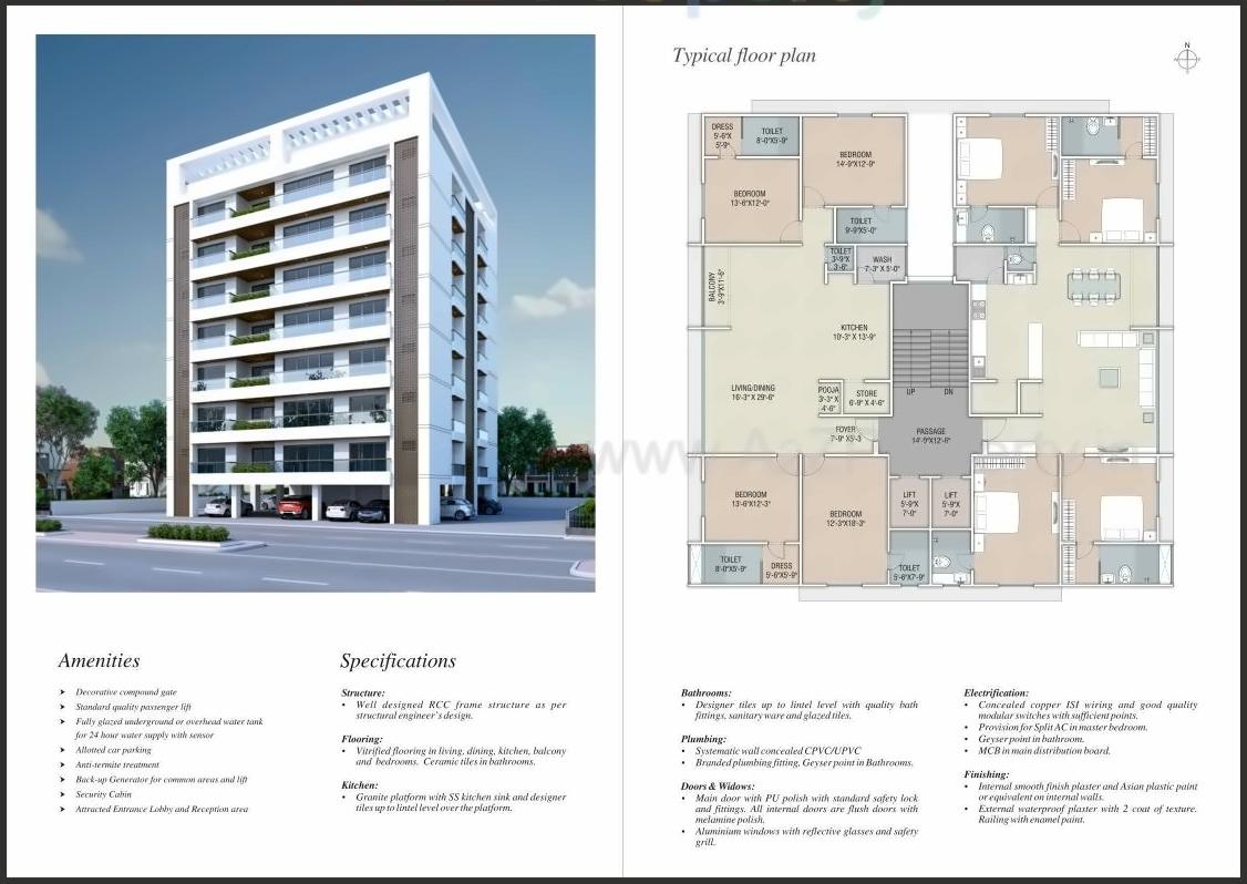 Layout of real estate project Affinity White located at Kasba, Vadodara, Gujarat