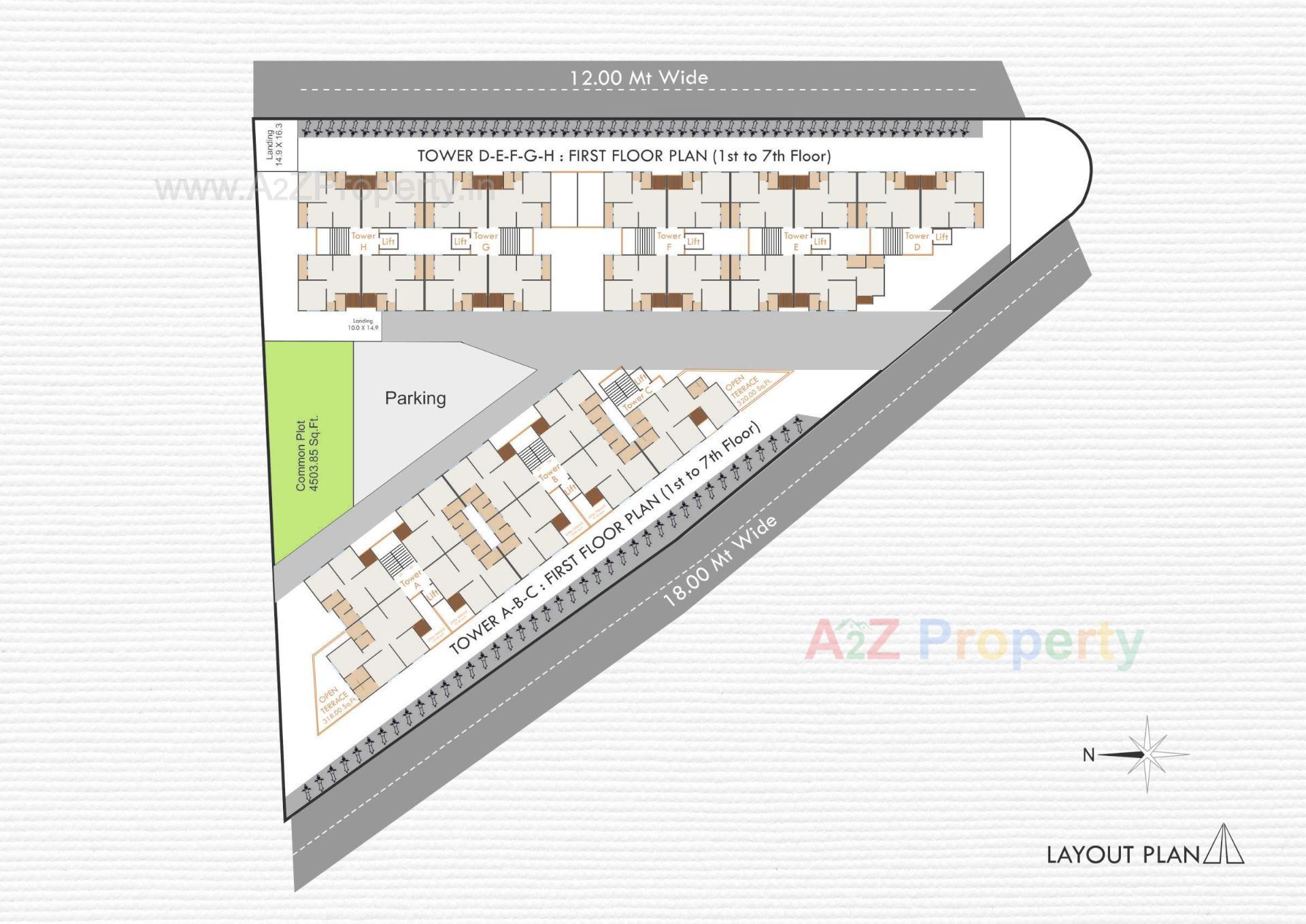 Layout of real estate project Aisha Park located at Gorwa, Vadodara, Gujarat