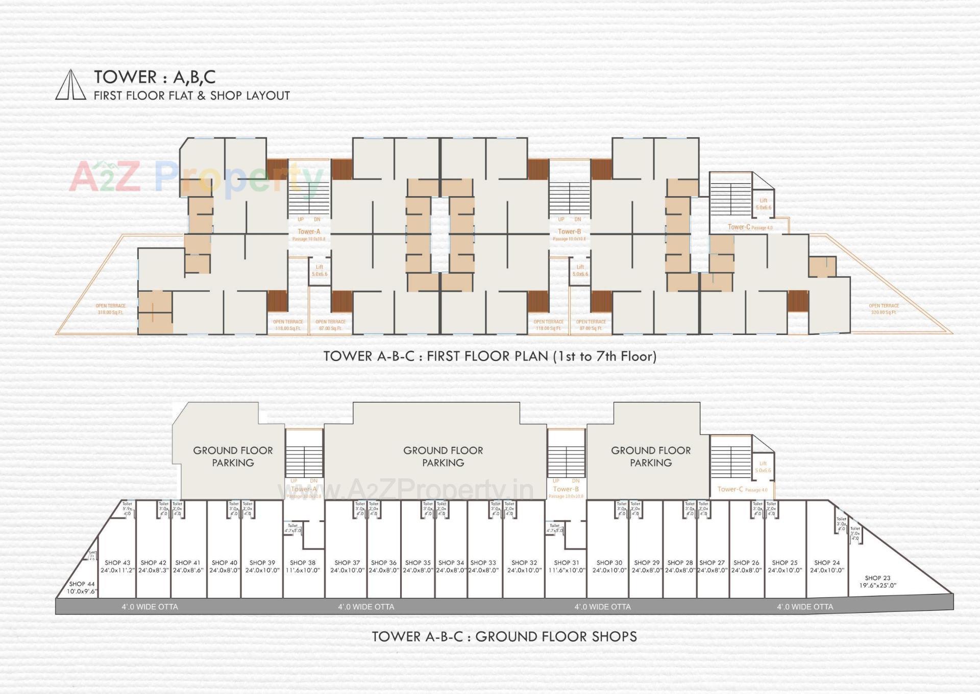 Layout of real estate project Aisha Park located at Gorwa, Vadodara, Gujarat