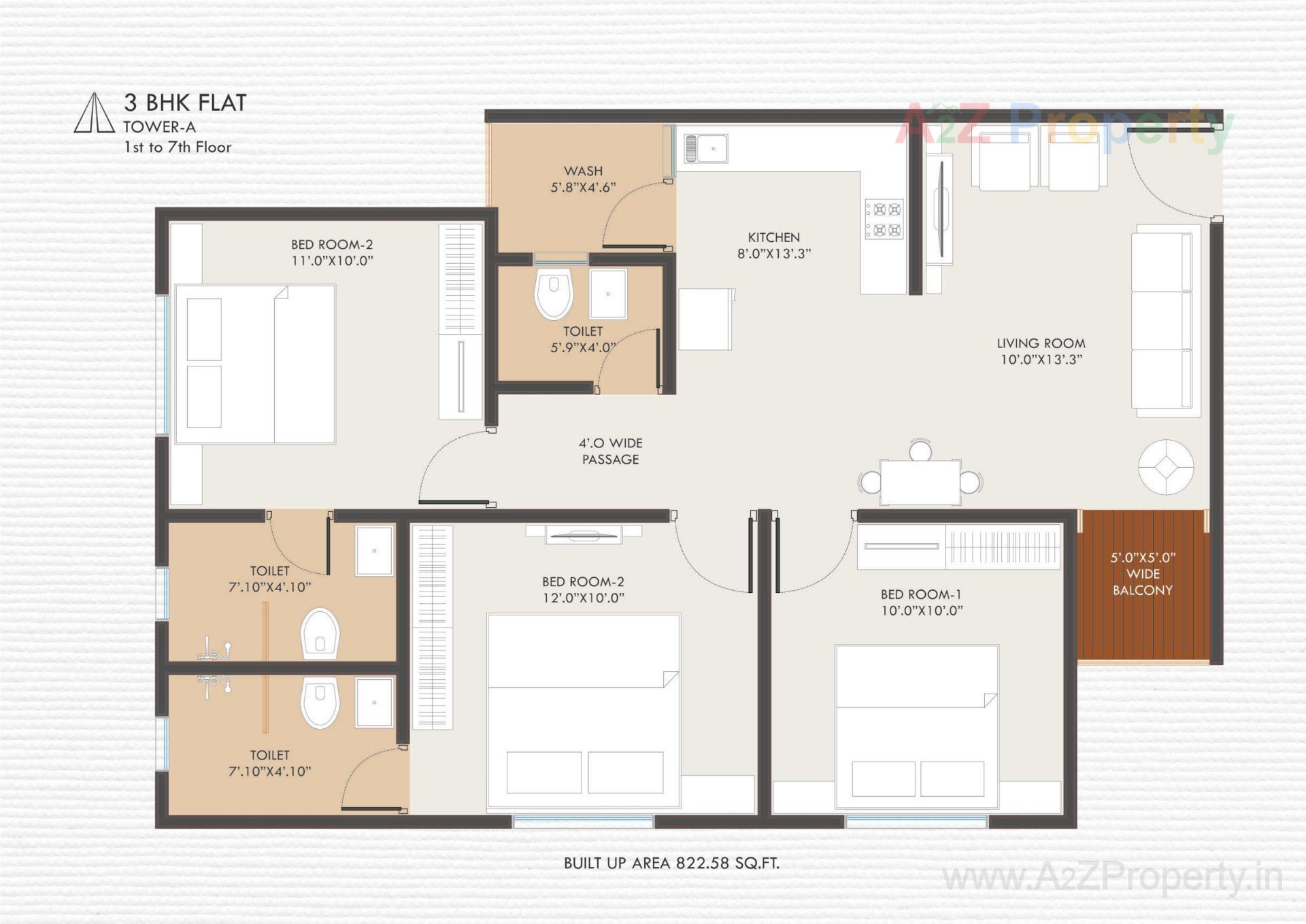 Layout of real estate project Aisha Park located at Gorwa, Vadodara, Gujarat