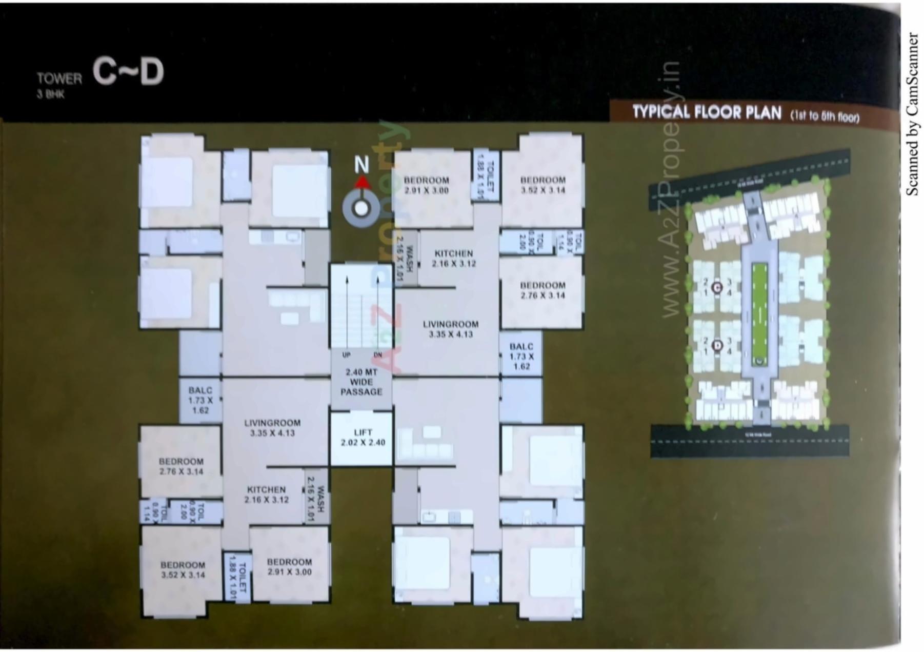 Layout of real estate project Akshar Aarya located at Tandalaja, Vadodara, Gujarat