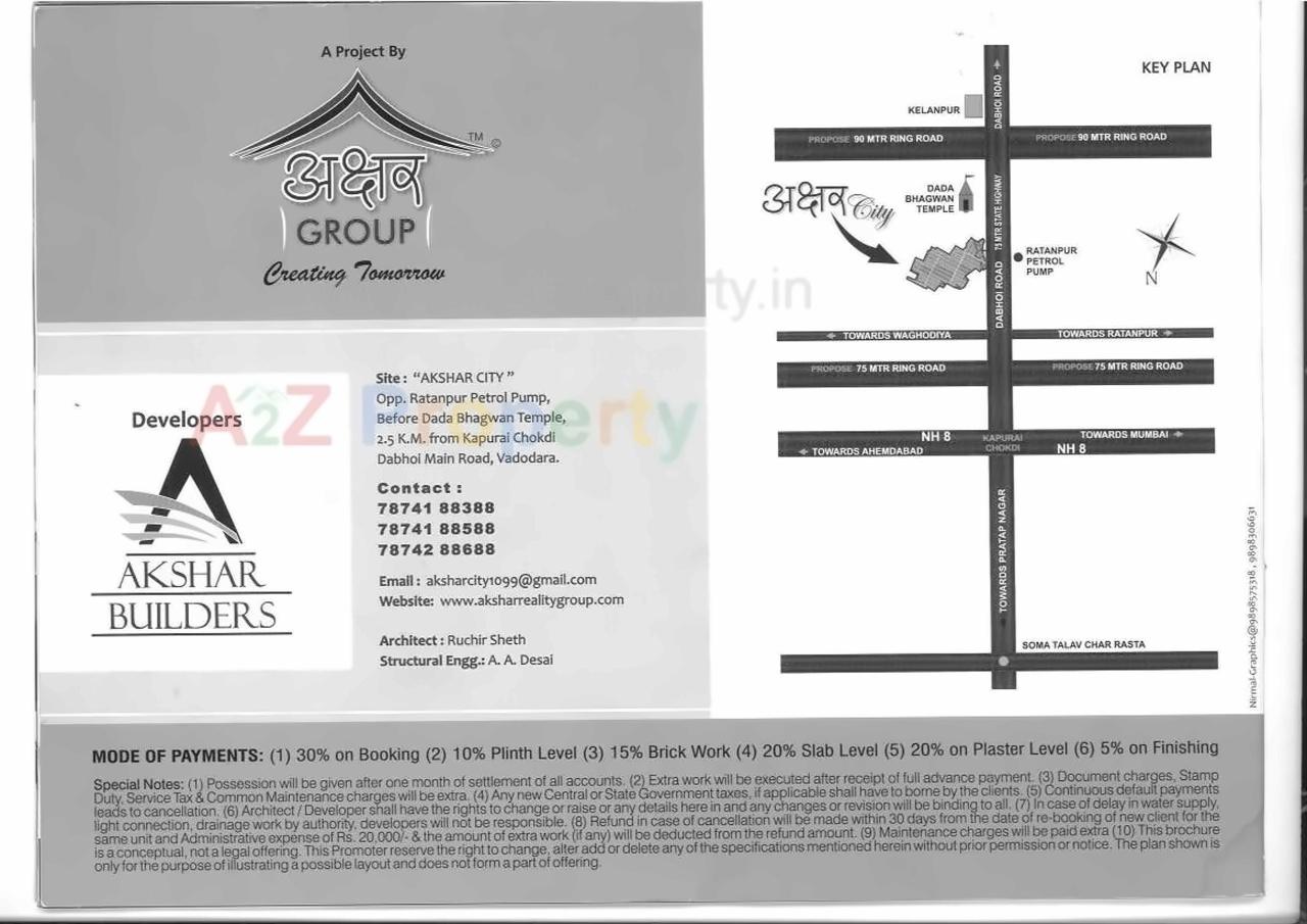  of real estate project Akshar City located at Kelanpur, Vadodara, Gujarat