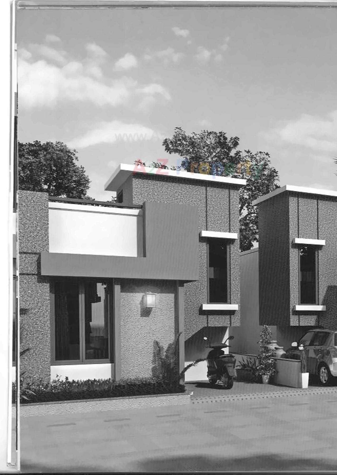 3D Elevation of real estate project Akshar City located at Kelanpur, Vadodara, Gujarat