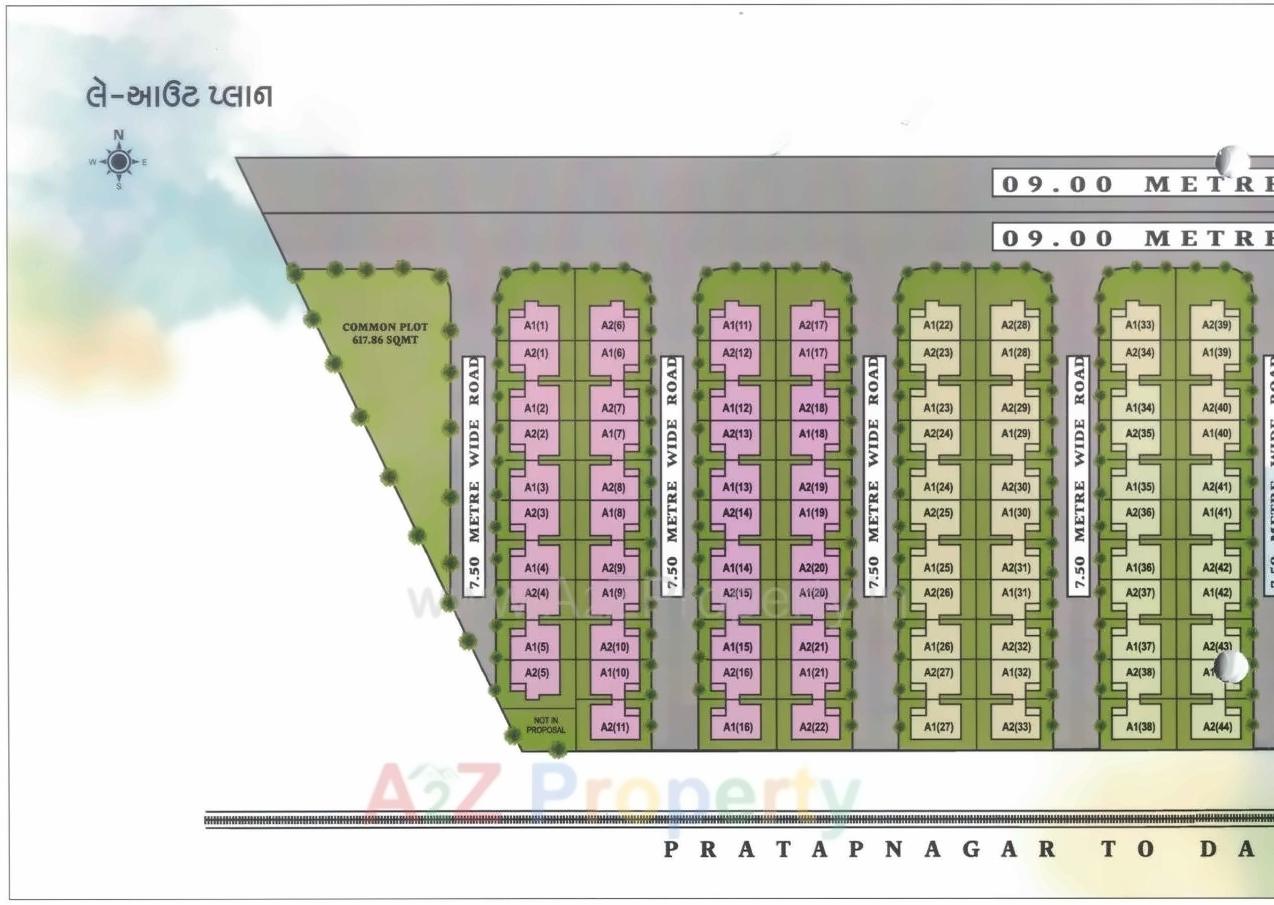 Layout of real estate project Akshar County located at Dabhoi, Vadodara, Gujarat