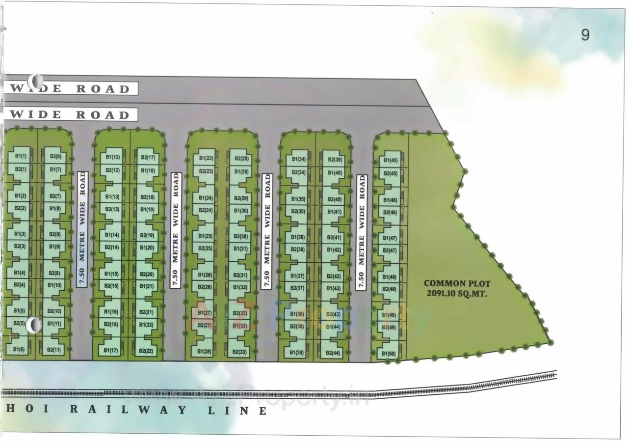 Layout of real estate project Akshar County located at Dabhoi, Vadodara, Gujarat