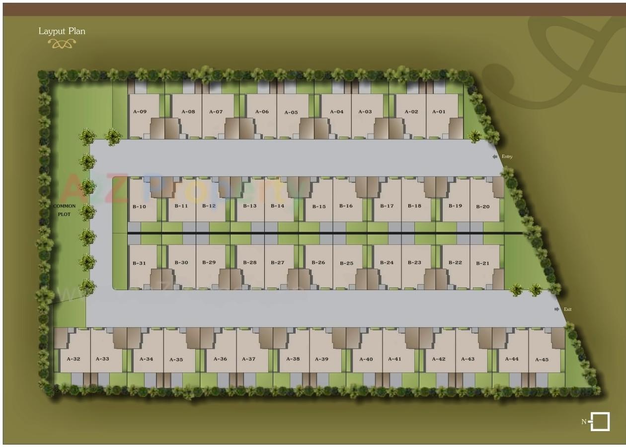 Layout of real estate project Akshar Darshan located at Atladara, Vadodara, Gujarat