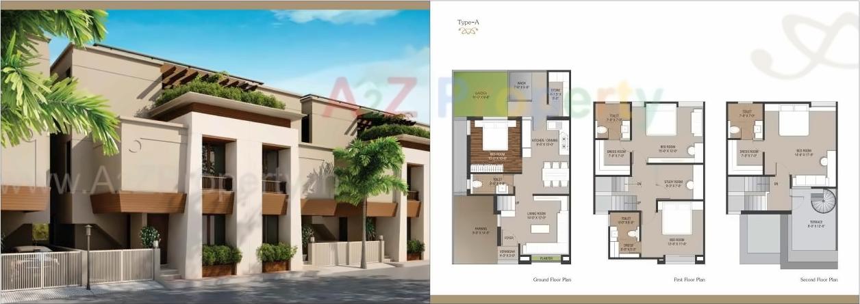 3D Elevation of real estate project Akshar Darshan located at Atladara, Vadodara, Gujarat