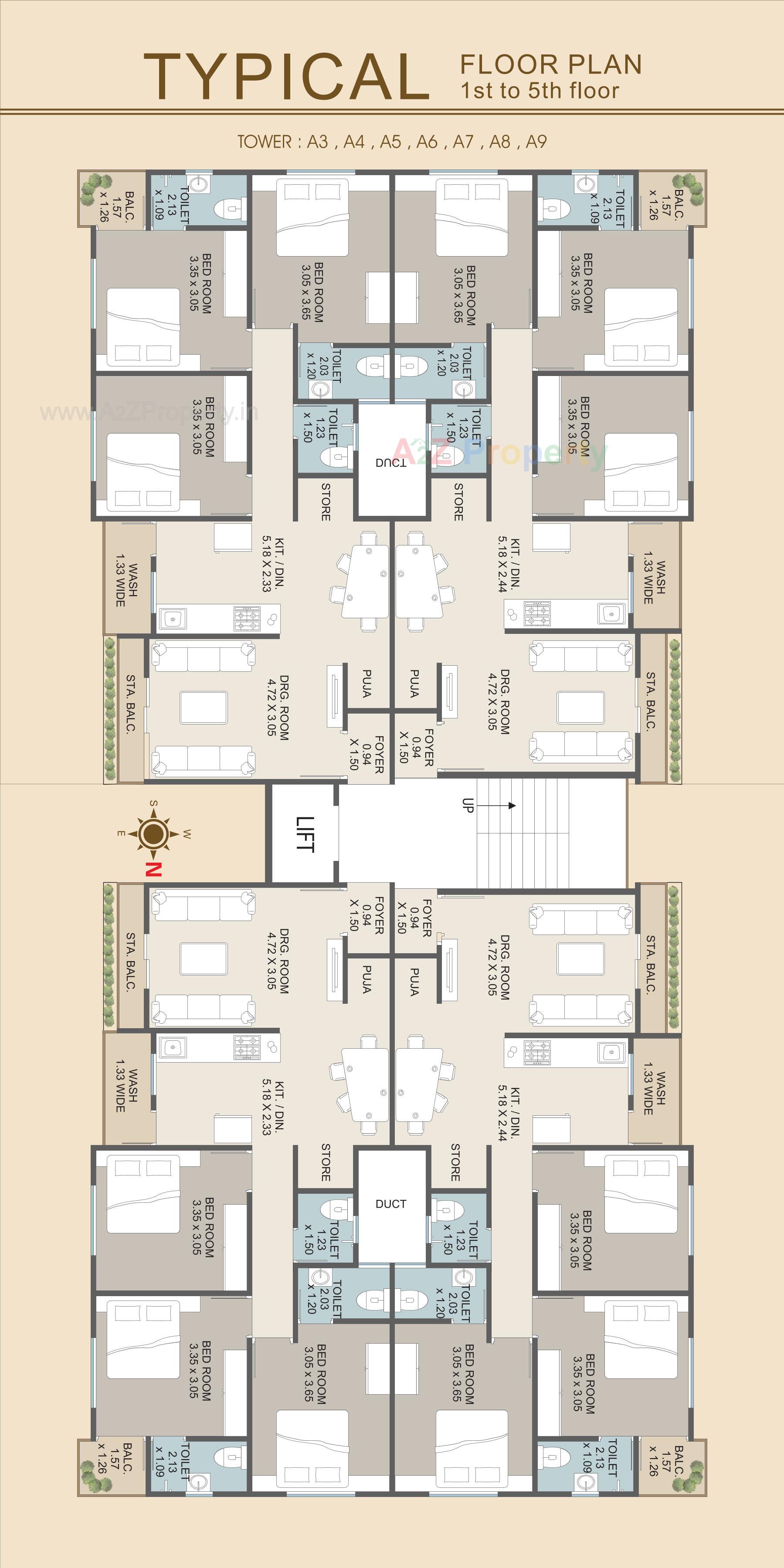 Layout of real estate project Akshar Green  Tower A3 To located at Atladra, Vadodara, Gujarat