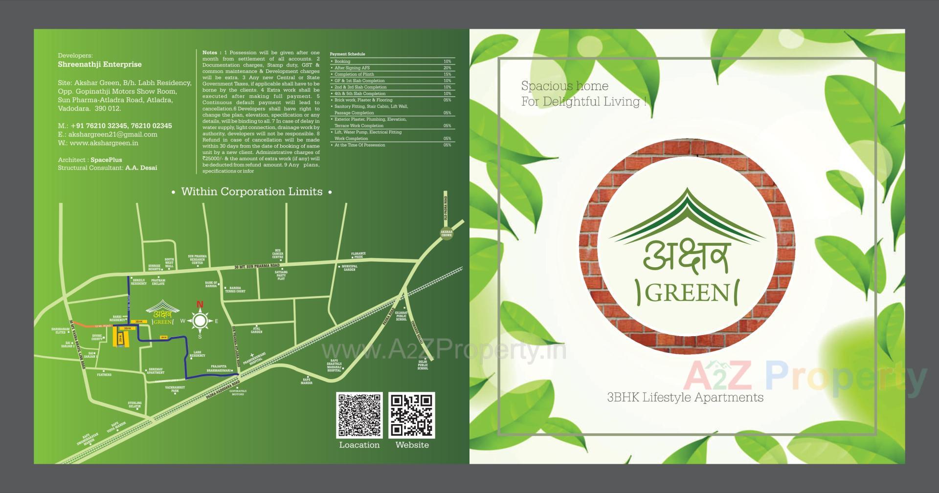  of real estate project Akshar Green located at Atladra, Vadodara, Gujarat