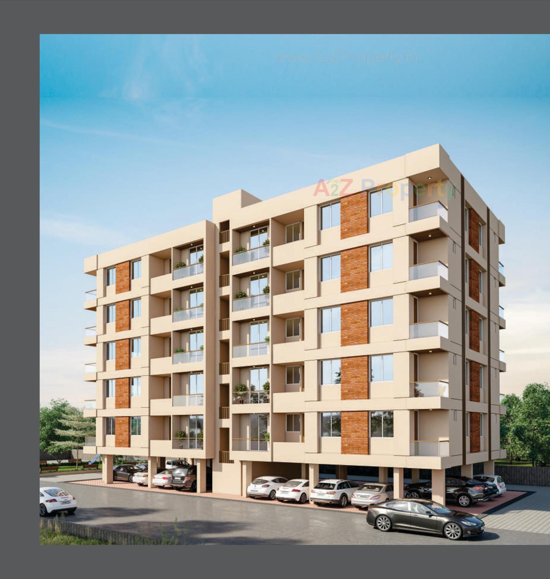 3D Elevation of real estate project Akshar Green located at Atladra, Vadodara, Gujarat