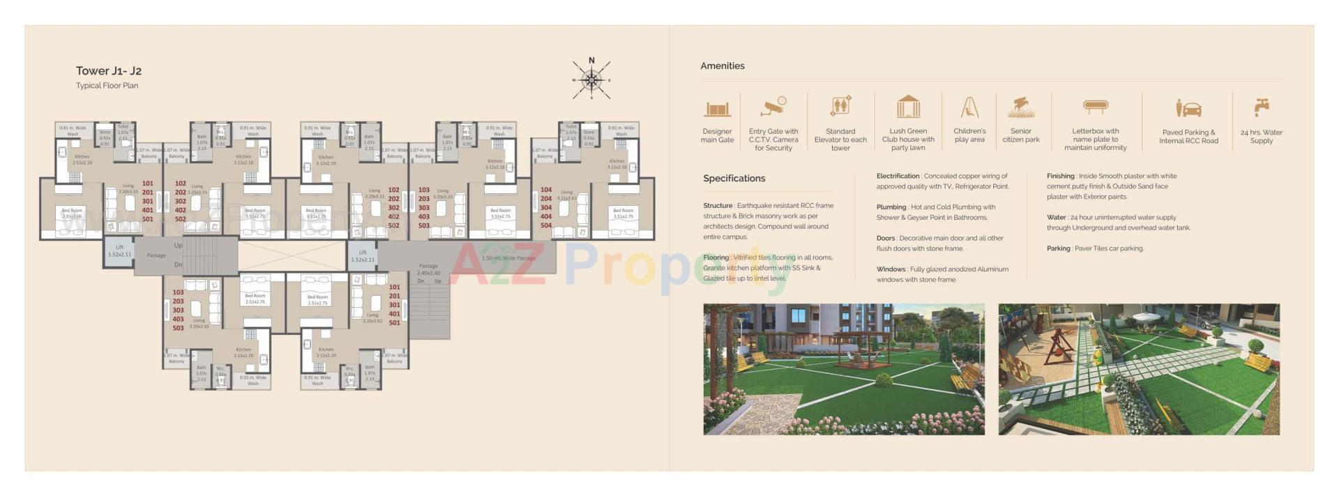 Layout of real estate project Akshar Heights Ii located at Padra, Vadodara, Gujarat