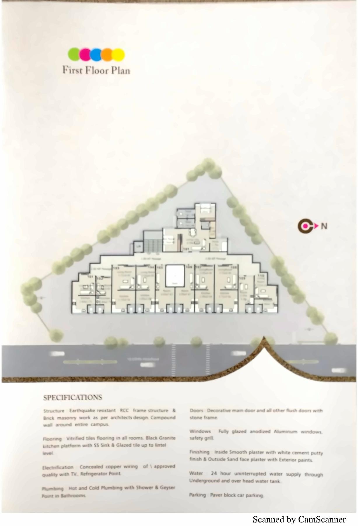 Layout of real estate project Akshar Plaza located at Atladara, Vadodara, Gujarat