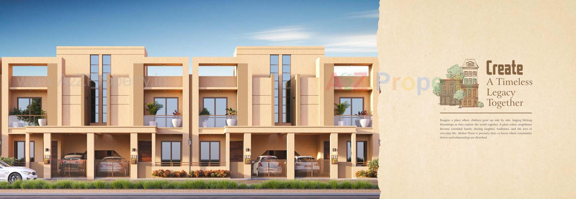3D Elevation of real estate project Akshar Prime located at Kelanpur, Vadodara, Gujarat