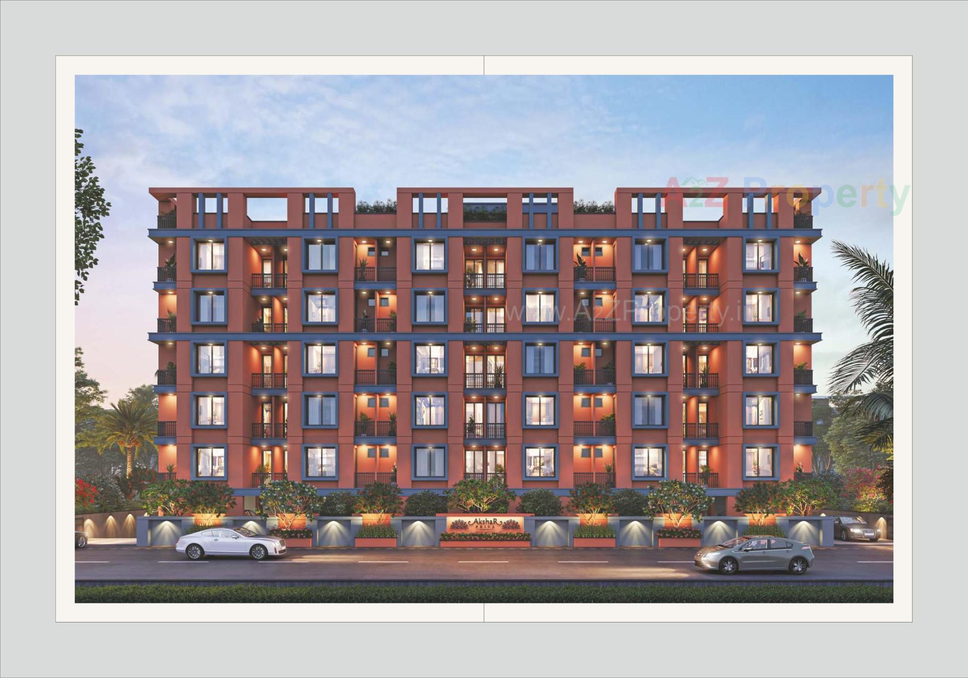 3D Elevation of real estate project Akshar Priva located at Harni, Vadodara, Gujarat