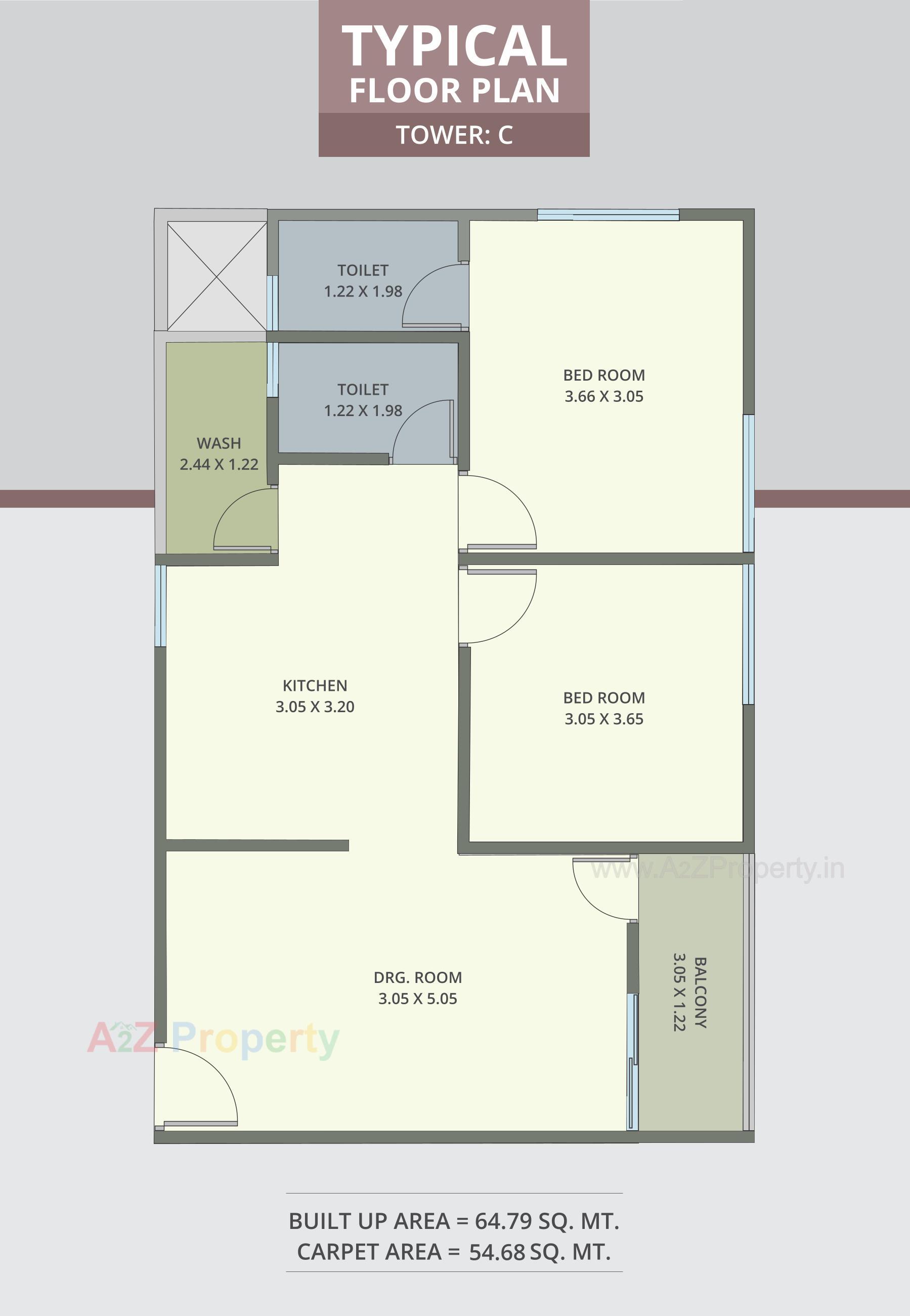 Layout of real estate project Akshar Sky View located at Kalali, Vadodara, Gujarat
