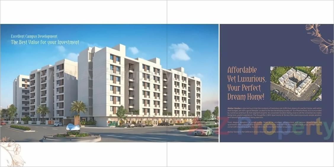 3D Elevation of real estate project Akshar Vandan located at Tandalaja, Vadodara, Gujarat