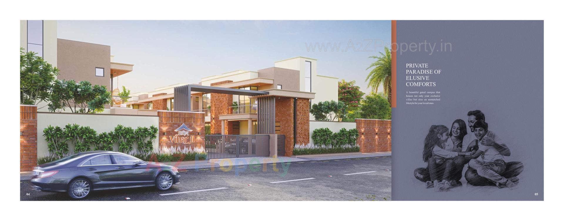 3D Elevation of real estate project Akshar Vihar Ii located at Tarsali, Vadodara, Gujarat