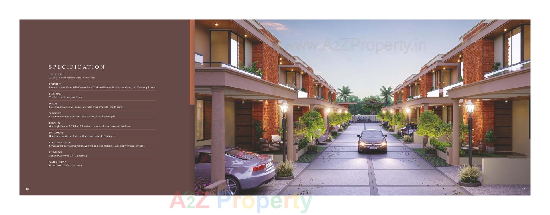 3D Elevation of real estate project Akshar Vihar Ii located at Tarsali, Vadodara, Gujarat