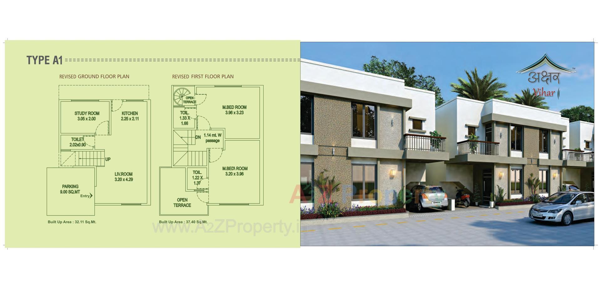 Layout of real estate project Akshar Vihar located at Tarsali, Vadodara, Gujarat
