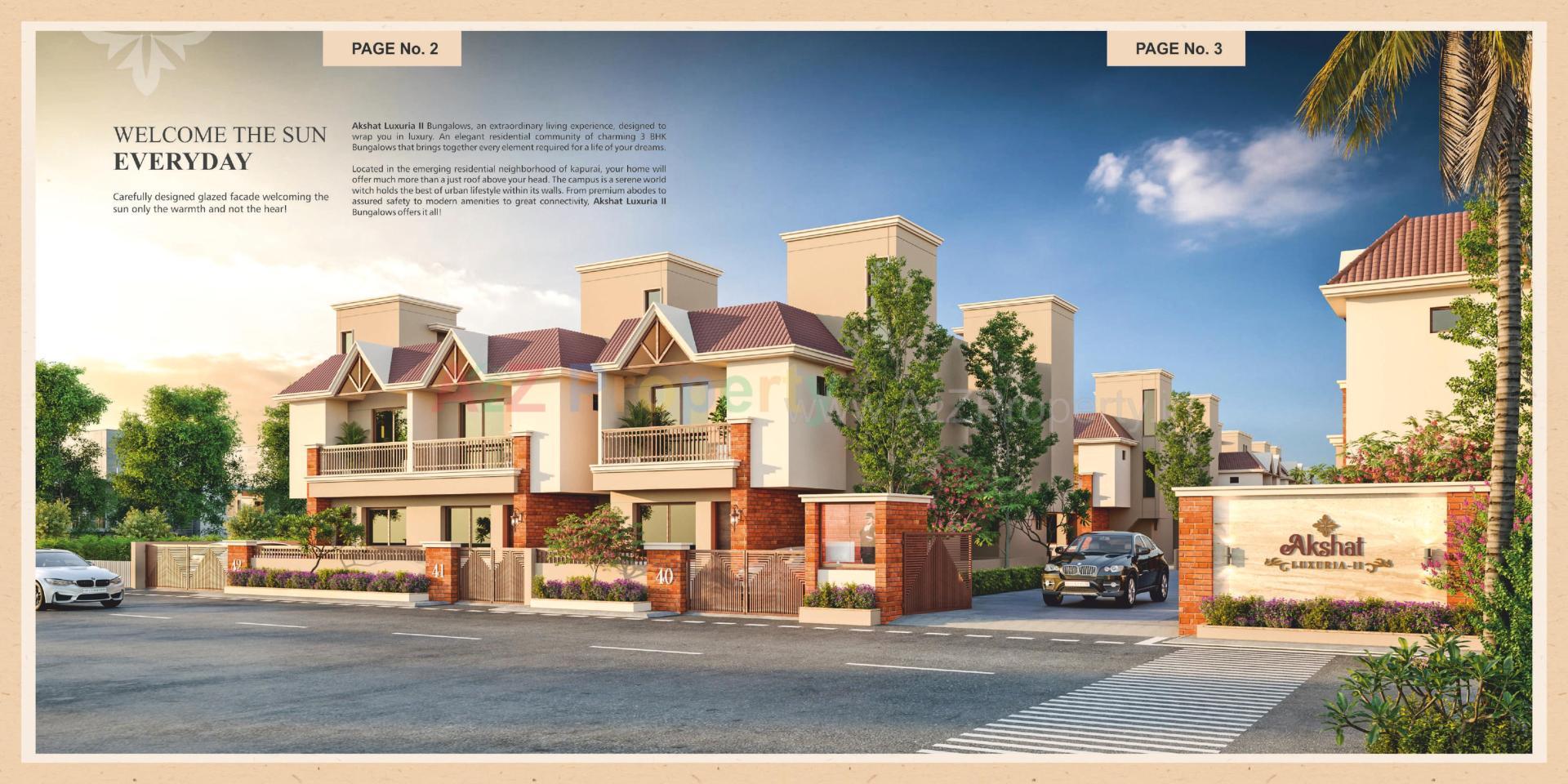 3D Elevation of real estate project Akshat Luxuria Ii located at Kapurai, Vadodara, Gujarat